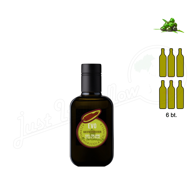 Olio EVO 100% italiano bt 0,25 Lt - 6 bottle